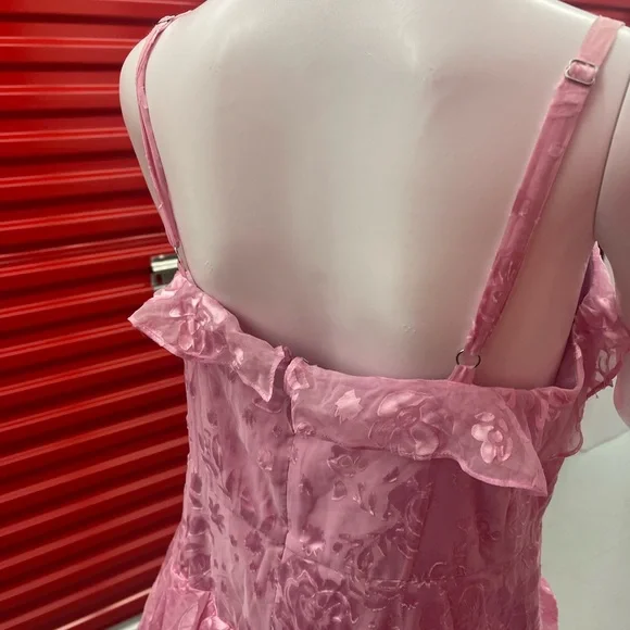 Pink Cosmo Asymmetrical Drapery Dress - Picture 12 of 15